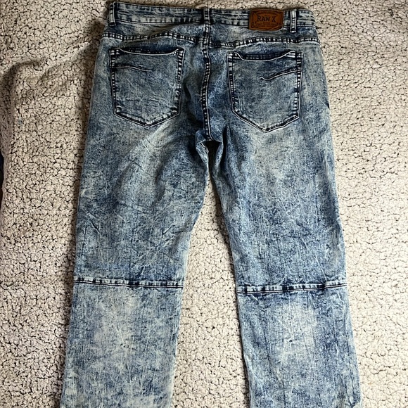 RAW X Men’s 34x32 Standard Jeans Washed Streetwear Style Rue 21 Jeans W Zippers - Picture 4 of 5
